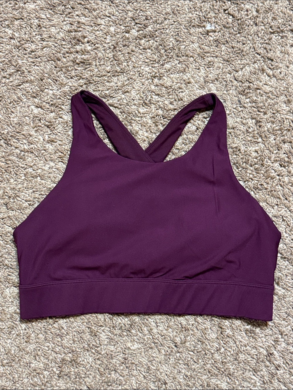 Fabletics Plum Support Crop Bralette
